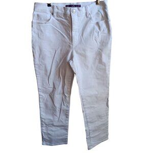 Gloria Vanderbilt Amanda Womens White Crop Jeans Size 10P